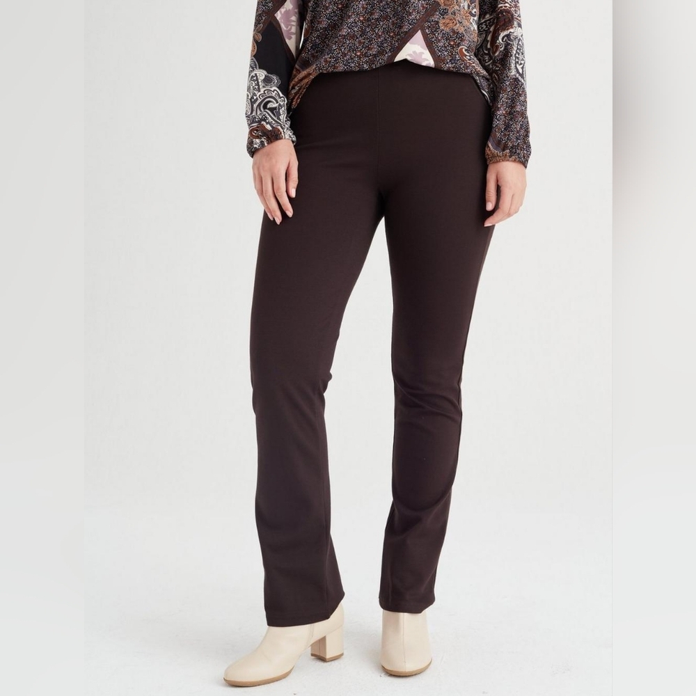 Style & Co. Dark Brown Straight Leg Pants